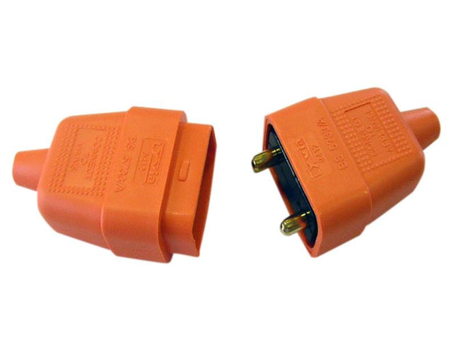 Dencon 2 Pin Rubber Connector Plug 10A Orange