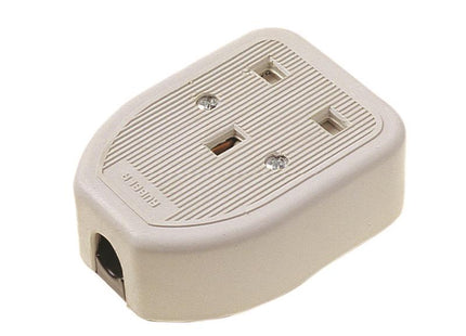 Dencon Rubber Trailing Socket 13A 1-Gang White