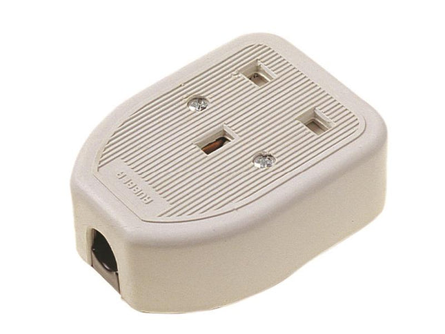 Dencon Rubber Trailing Socket 13A 1-Gang White