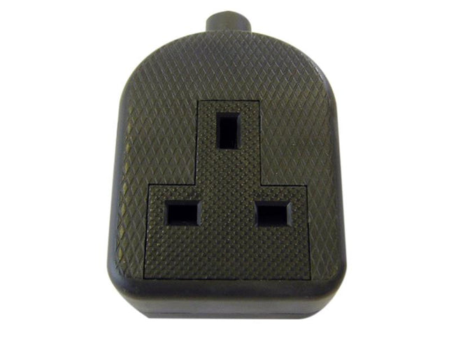 Dencon Trailing Socket 13A 1-Gang Black