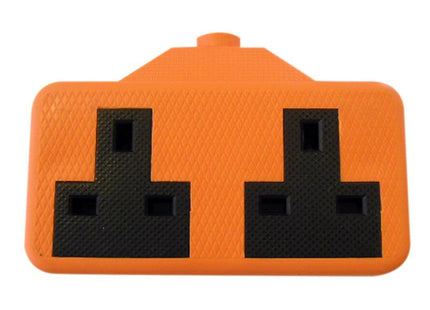 Dencon Trailing Socket 13A 2-Gang Orange