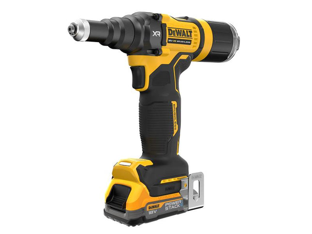 DEWALT DCF403E1T XR 3/16in Brushless Riveter 1 x 1.7Ah POWERSTACKª Li-ion DEWDCF403E1T