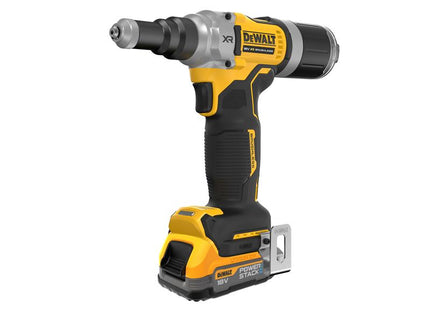 DEWALT DCF414E2T XR 1/4in Brushless Riveter 2 x 1.7Ah POWERSTACKª Li-ion DEWDCF414E2T