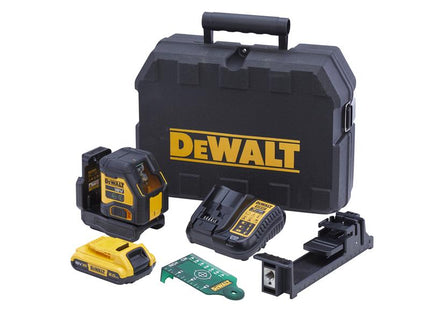 DEWALT DCLE34021D1 XR Compact Cross Line Green Laser 18V 1 x 2.0Ah Li-ion DEWDCL34021D