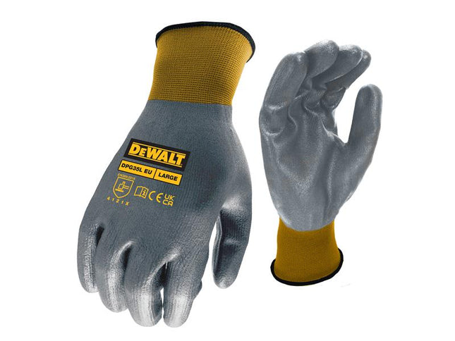 DEWALT Water Resistant Grip Gloves - L (Size 9)