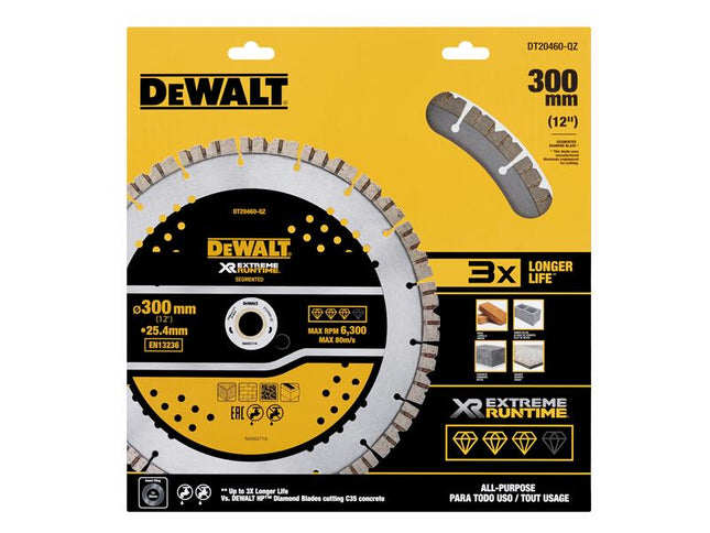 DEWALT ELITE SERIESª All Purpose Diamond Wheel 305 x 25.4mm DEWDT20460QZ