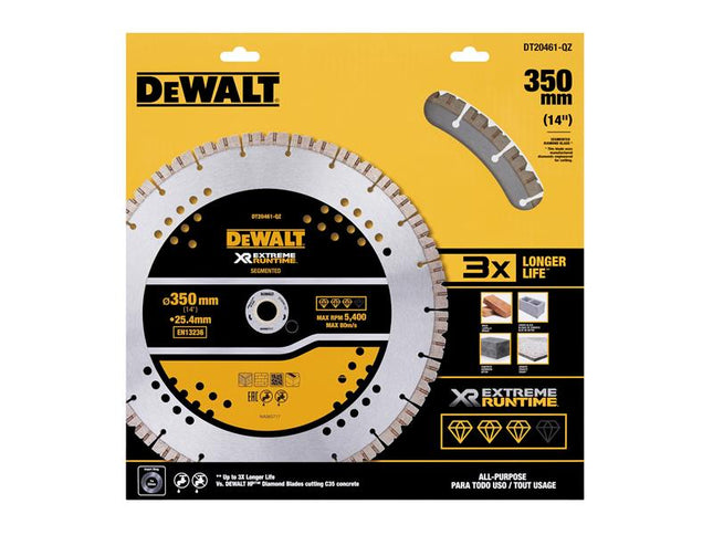 DEWALT ELITE SERIESª All Purpose Diamond Wheel 355 x 25.4mm DEWDT20461QZ