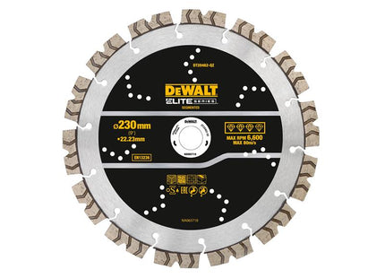 DEWALT ELITE SERIESª All Purpose Diamond Segmented Wheel 230 x 22.2mm DEWDT20462QZ