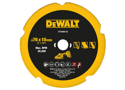 DEWALT DT20590 Diamond Multi Material Blade 75mm DEWDT20590QZ