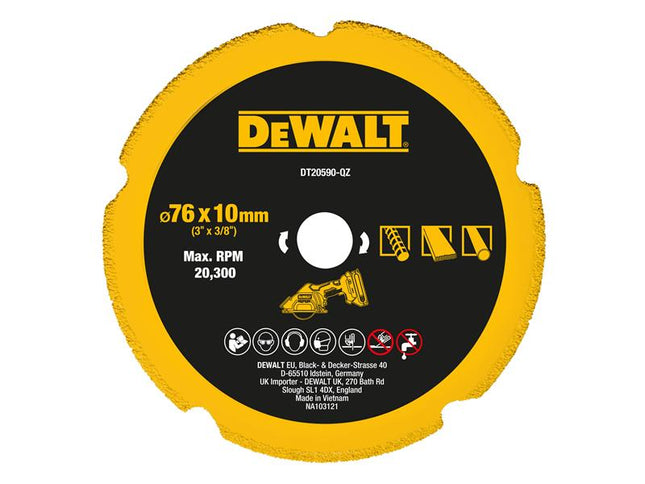 DEWALT DT20590 Diamond Multi Material Blade 75mm DEWDT20590QZ