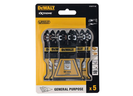 Dewalt Power Tools Dt20777 Mixed Multitool Blade Set, 5 Piece