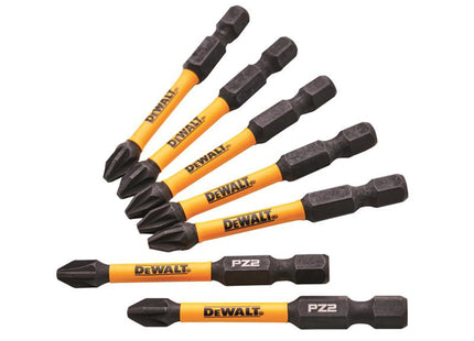 Dewalt Power Tools Impact Bits Pz2 X 50Mm (5 + 2 Carded)