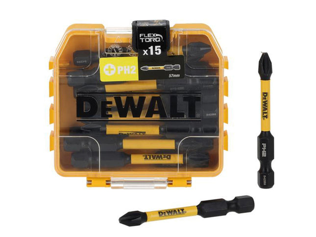 Dewalt Power Tools Dt70913t Flextorq Bits Ph2 X 57Mm (Tic Tac Of 15)
