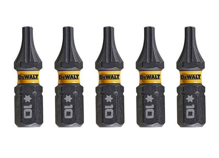 Dewalt Power Tools Extreme Flextorq Bits T10 X 25Mm (Pack 5)