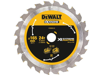 Dewalt Power Tools Xr Flexvolt Plunge Saw Blade 165 X 20Mm X 24T