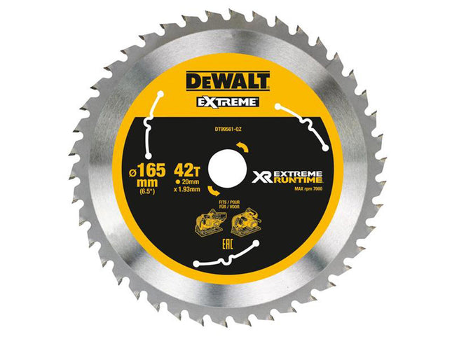 Dewalt Power Tools Xr Flexvolt  Plunge Saw Blade 165 X 20Mm X 42T