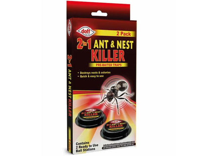 Doff 2 In 1 Ant & Nest Killer Bait Station X 2