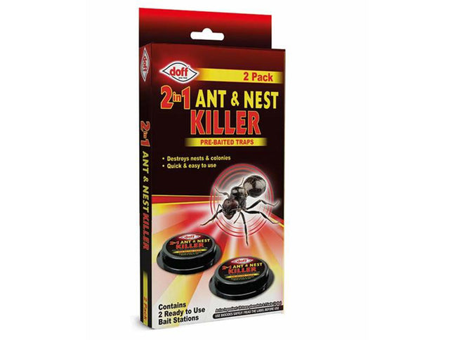 Doff 2 In 1 Ant & Nest Killer Bait Station X 2