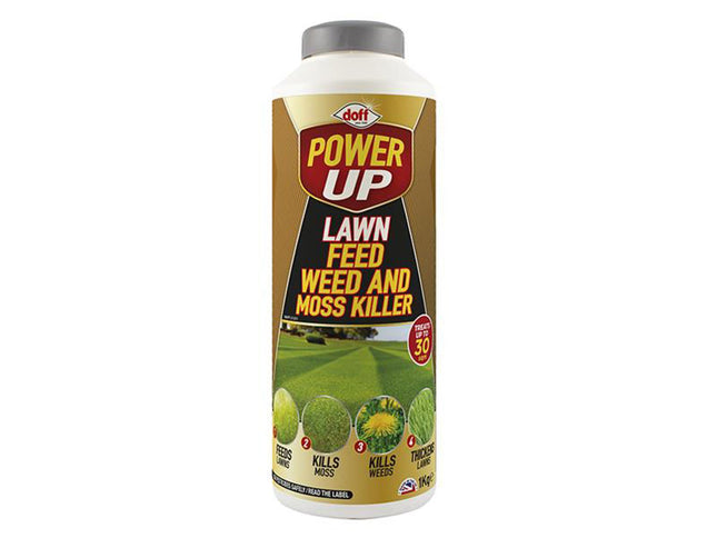 Doff Powerup Complete Lawn Feed/Weed/Moss Killer 1Kg F-Lm-A00-Dpu