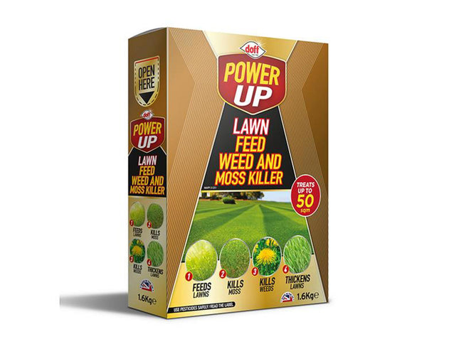 Doff Powerup Complete Lawn Feed/Weed/Moss Killer 1.6Kg F-Lm-A60-Dpu