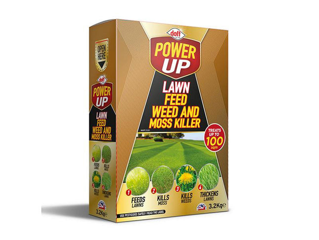 Doff Powerup Complete Lawn Feed/Weed/Moss Killer 3.2Kg F-Lm-C20-Dpu