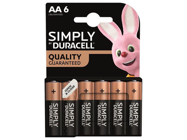 Duracell Simply Batteries Aa  X 6 S18450