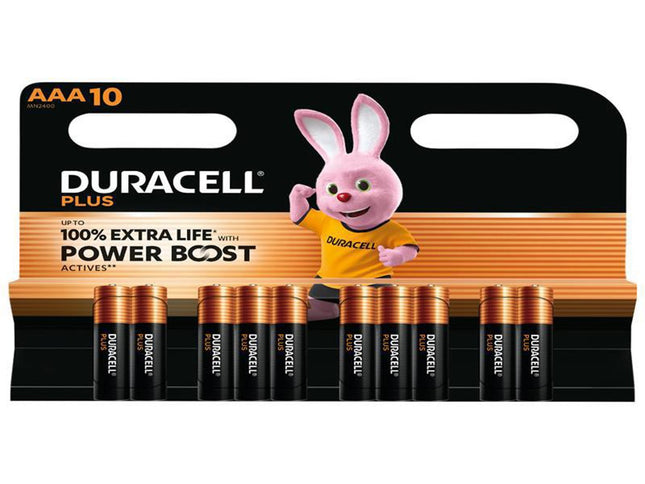 Duracell Aaa Cell Plus With Power Boost Batteries (Pack 10)