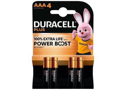 Duracell Aaa Cell Plus With Power Boost Batteries (Pack 4)