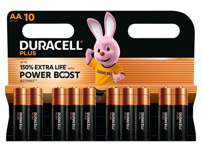 Duracell Aa Cell Plus With Power Boost Batteries (Pack 10)