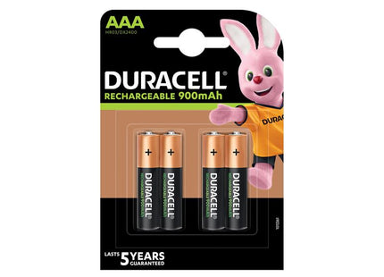 Duracell AAA Cell 900Mah Rechargeable Batteries (Pack 4)