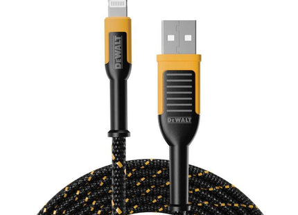 Dewalt Telecoms Usb A To Lightning Reinforced Charging Cable 3M (10Ft)