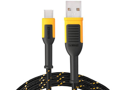 Dewalt Telecoms Usb A To Usb C Reinforced Charging Cable 1.8M (6Ft)