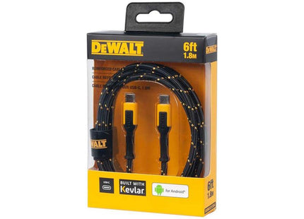 Dewalt Telecoms Usb C To Usb C Reinforced Charging Cable 1.8M (6Ft)