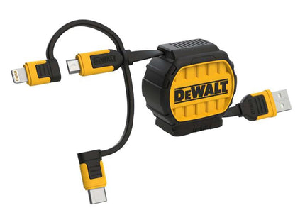 Dewalt Telecoms 3-In-1 Retractable Cable 0.9M (3Ft)