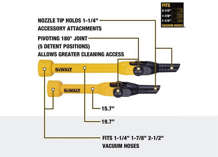 Dewalt Vacuum Dxva00-1200E Pivoting Extension Wands