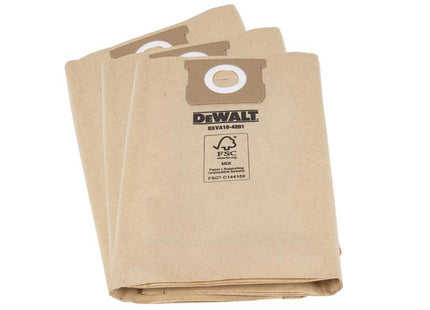 Dewalt Vacuum Dxva19-4201 Dust Bag (Pack 3)