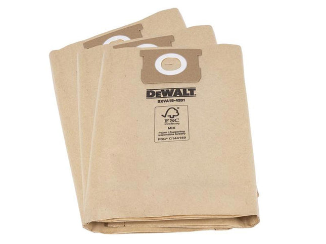 Dewalt Vacuum Dxva19-4201 Dust Bag (Pack 3)