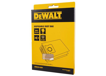 Dewalt Vacuum Dxva19-4201 Dust Bag (Pack 3)