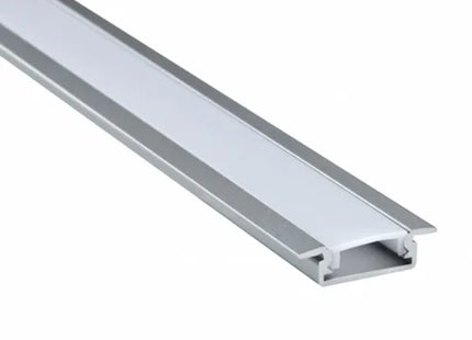 Deltech 1m Recessed LED Strip Profile (c/w Diffuser and End Caps)