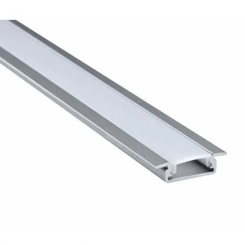 Deltech 1m Recessed LED Strip Profile (c/w Diffuser and End Caps)