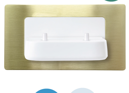 Proofvision In-Wall Twin Electric Toothbrush Charger - PV11-BRS - Ideal for Bathroom Use