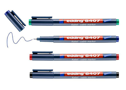 Edding 8407/4 S Cable Marker Set, 4 Piece