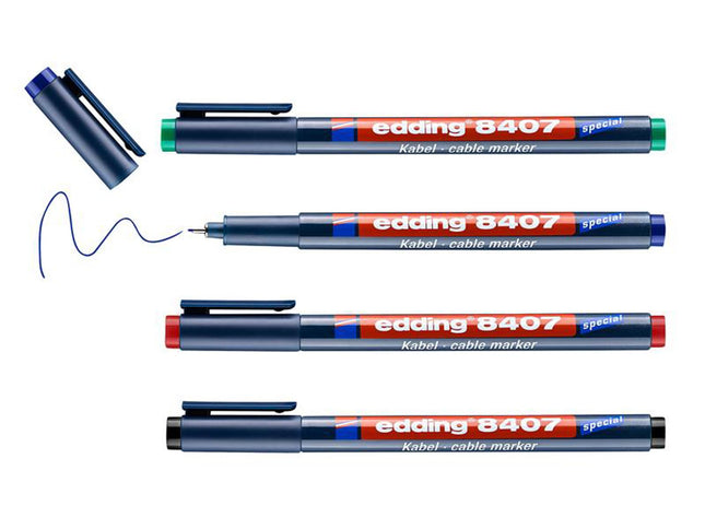 Edding 8407/4 S Cable Marker Set, 4 Piece