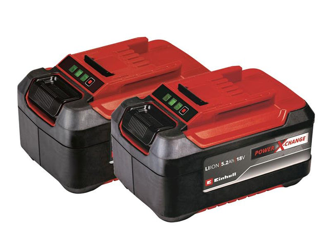 Einhell Power X-Change Battery Twin Pack 18V 5.2Ah Li-ion EINPXBAT52X2