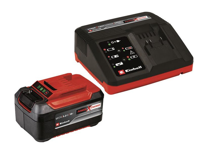 Einhell Power X-Change Battery & Charger Starter Kit 18V 1 x 5.2Ah Li-ion EINPXSTKIT52