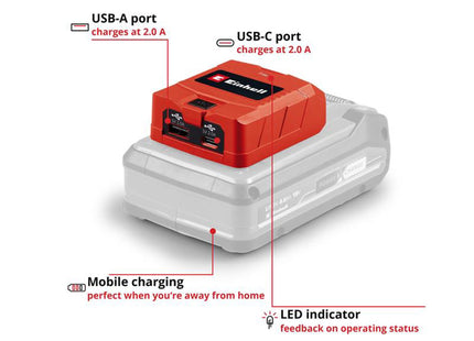 Einhell Tc-Cp 18 Li Usb A/C-Solo Usb Battery Adaptor