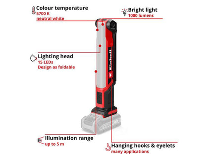 Einhell Te-Cl 18/1000 S Li - Solo Cordless Light 18V Bare Unit