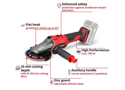 Einhell Tp-Ag 18/125 F Li Bl - Solo Professional Angle Grinder 125Mm 18V Bare Unit