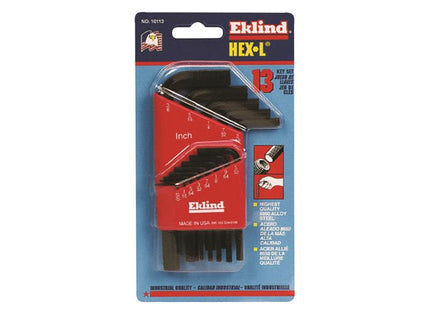 Eklind REK10113 Imperial Short Handle Hex L-Key Set, 13 Piece 