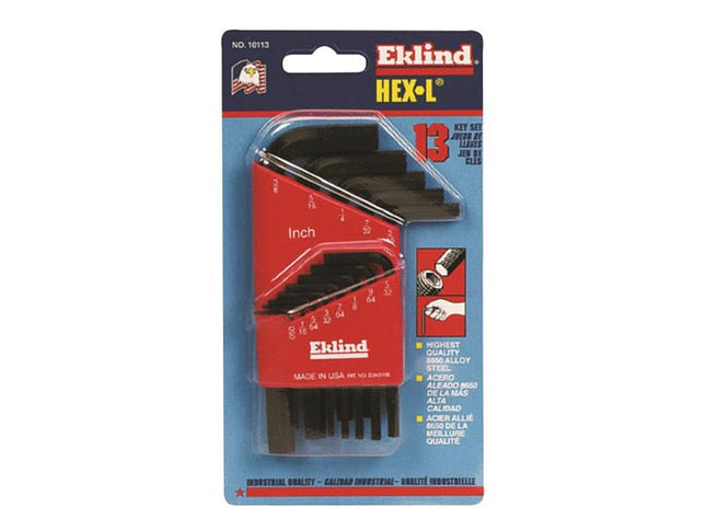 Eklind REK10113 Imperial Short Handle Hex L-Key Set, 13 Piece 